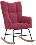 Fotele - Czerwony nowoczesny fotel bujany do salonu B4-N85 - miniaturka - grafika 1