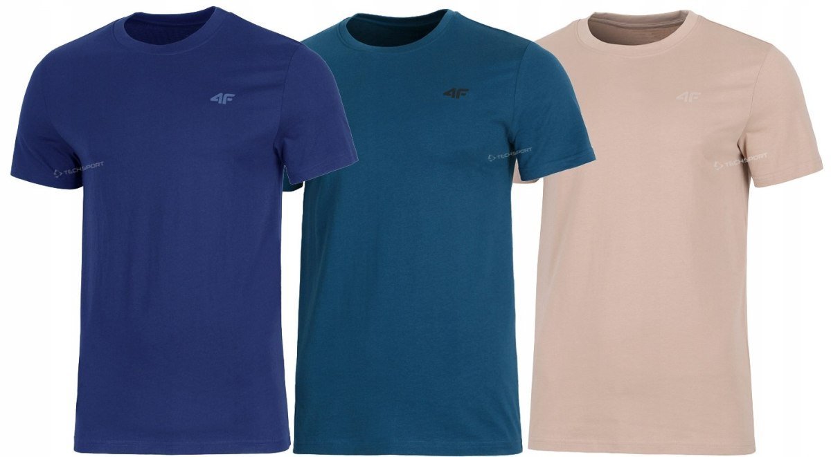 4F ZESTAW 3szt. 3-PAK MÄSKA KOSZULKA T-SHIRT 100% BAWEĹNA / rozm M