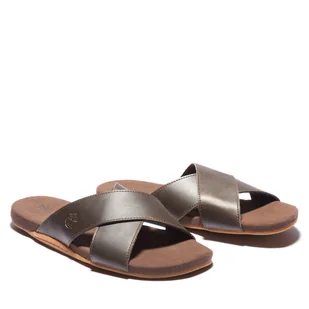 Męskie Klapki TIMBERLAND SEATONBAY CROSSSTRAPSLIDE TB0A242D2001 – Brązowy - Klapki i japonki męskie - miniaturka - grafika 1
