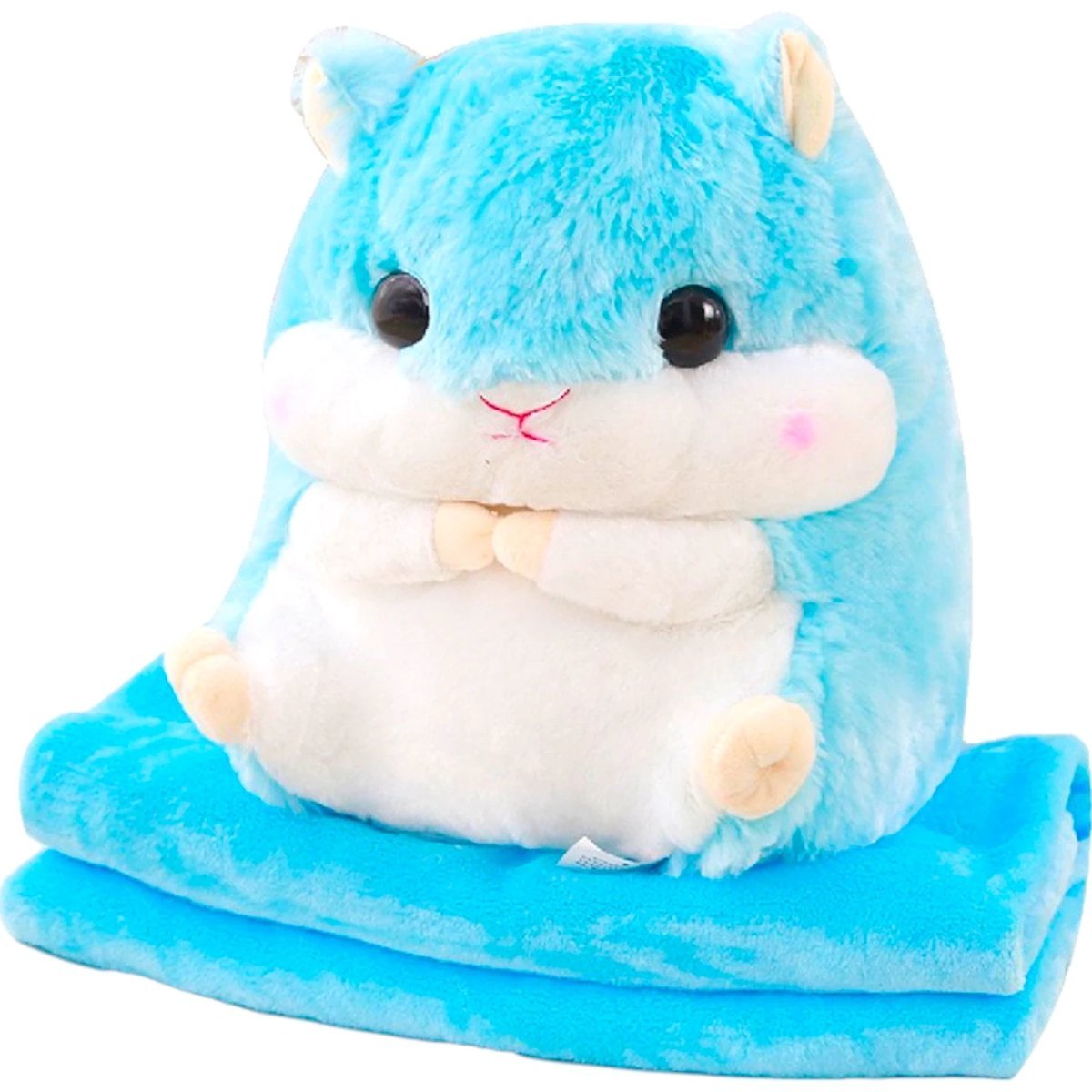 CHOMIK Z KOCYKIEM DUŻA MASKOTKA PRZYTULANKA PODUSZKA KOCYK PLUSZAK 35CM