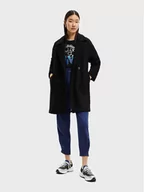 Płaszcze damskie - Desigual Płaszcz wełniany London 22WWEW16 Czarny Relaxed Fit - miniaturka - grafika 1