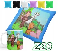 Gadżety dla niej i dla niego - ZESTAW KUBEK + POSZEWKA Z NADRUKIEM CIEKAWSKI GEORGE MAŁPKA + IMIĘ - miniaturka - grafika 1