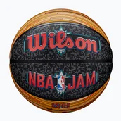 Koszykówka - Piłka do koszykówki Wilson NBA Jam Outdoor black/gold rozmiar 7 - miniaturka - grafika 1