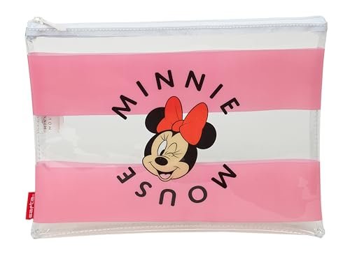MINNIE MOUSE BEACH - torba damska, letnia torba, wygodna i wszechstronna, jakość i wytrzymałość, 30 x 23 cm, kolor różowy/przezroczysty, Różowy/przezroczysty, Estándar, Casual