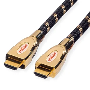 Rotronic ROLINE złota Ultra HD kabel HDMI z Ethernet, ST/ST 5 m 11.88.5693 - Kable - miniaturka - grafika 1