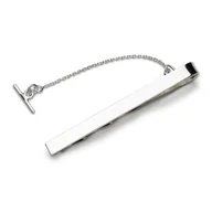 Krawaty i muchy męskie - Spinka do krawata gładka srebro 925 - miniaturka - grafika 1
