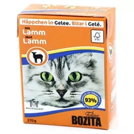 Mokra karma dla kotów - Bozita Mięsne kawałki z jagnięciną w galaretce 16x370g - miniaturka - grafika 1