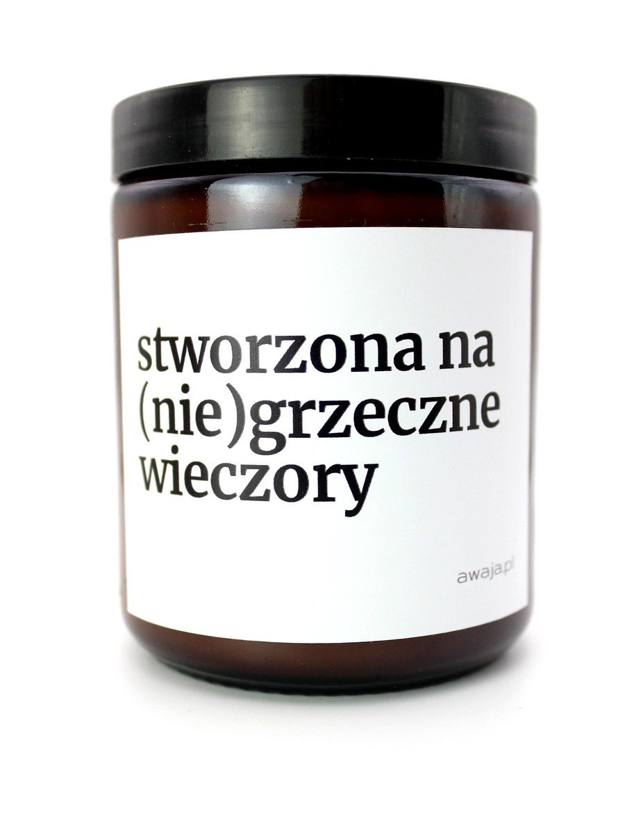 Świeca z napisem – prezent z humorem, walentynki, randka, zapachowa, sojowa