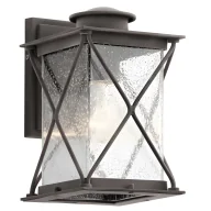 Lampy ogrodowe - Ardant Decor Kinkiet Argyle - kolor brązowy, transparentny - KL/ARGYLE2/S - miniaturka - grafika 1