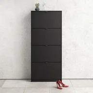Szafki na buty - Szafka na buty TVILUM Roma 4D, czarna, 24x70x162 cm - miniaturka - grafika 1