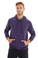 Bluzy męskie - TRENDYOL Męska bluza z poliestru - fioletowa - wąska L fioletowa, Fioletowy, L - miniaturka - grafika 1