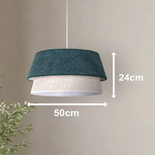 Euluna Żyrandol Boucle, Ø 50 cm, zielony/ecru - Lampy sufitowe - miniaturka - grafika 2