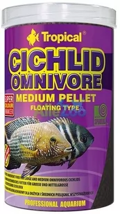 Tropical CICHLID OMNIVORE MEDIUM PELLET 1000ml/360g - Pokarm dla ryb - miniaturka - grafika 1