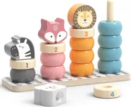 Zabawki interaktywne dla dzieci - Viga Toys Drewniana Układanka Edukacyjna Ze Zwierzątkami - miniaturka - grafika 1