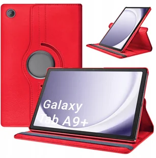 Etui Obrotowe 360 do Samsung Galaxy Tab A9 Plus 11 Czerwone - Etui do tabletów - miniaturka - grafika 1