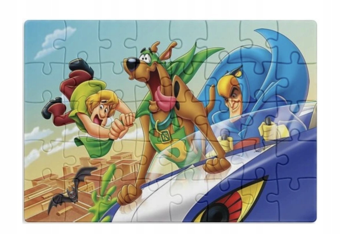 PUZZLE SCOOBY DOO BAJKA PIESEK A3 252 el z Nadrukiem + IMIĘ #106