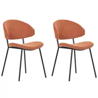 Krzesła - Zestaw 2 krzeseł do jadalni pomarańczowy KIANA - miniaturka - grafika 1