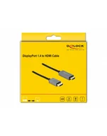 Kable komputerowe i do monitorów - Delock Kabel Displayport - Hdmi 1M Szary 85928 - miniaturka - grafika 1