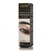 Akcesoria i kosmetyki do stylizacji brwi - Delia Cosmetics Henna farbka do brwi odcień 1.0 Black 2 g + 2 ml - miniaturka - grafika 1