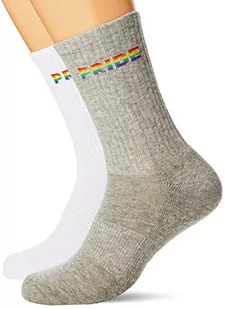 Mister Tee Skarpety do łydki, Biały/szary/blk, 47/50 cm - Skarpetki damskie - miniaturka - grafika 1