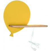 Lampy ścienne - Żółty kinkiet dziecięcy w kształcie balonika z półką - K020-Kiki - miniaturka - grafika 1