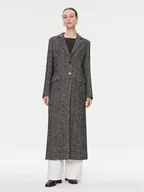 Płaszcze damskie - MVP Wardrobe Płaszcz wełniany Spiga MVPI3CP017.0PN0052 Czarny Slim Fit - miniaturka - grafika 1