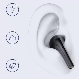 Alogy Earphones BT Bluetooth 5.2 HiFi Stereo z etui PowerBank Czarne - Słuchawki - miniaturka - grafika 4