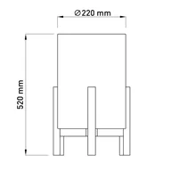 Lampy stojące - Näve Lampa stołowa 3193, drewno, tkanina lniana, wysokość 52cm - miniaturka - grafika 1