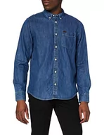 Koszule męskie - Lee Męska koszula biznesowa Button Down, niebieski (Dipped Blue La), S - miniaturka - grafika 1