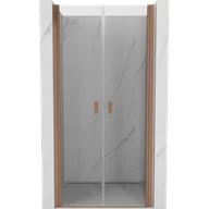 Ścianki i drzwi prysznicowe - Mexen Mist drzwi prysznicowe uchylne 85 cm, transparent, miedź szczotkowana - 8A7-085-000-65-00 - miniaturka - grafika 1