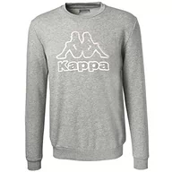 Bluzy męskie - Kappa Męska bluza z logo Cidan, szara, XL, szary, XL - miniaturka - grafika 1