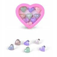 Biżuteria dla dzieci - Serduszko Zestaw Pierścionków Dla Dziewczynek Kolorowe Serce Zestaw 12Szt - miniaturka - grafika 1