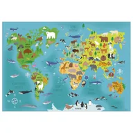 Podkładki na biurko - Derform Podkład oklejany mapa świata zwierzęta - miniaturka - grafika 1
