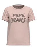 Koszulki i topy damskie - Pepe Jeans Koszulka w kolorze beżowym - miniaturka - grafika 1