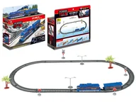 Kolejki i akcesoria - KOLEJKA NA BATERIE 22 ELEMENTY 215CM ZABAWKA DLA DZIECI - miniaturka - grafika 1