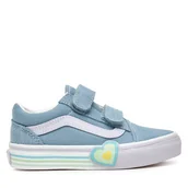 Buty dla dziewczynek - Tenisówki Vans Old Skool V Heart VN000D4DCFL1 Niebieski - miniaturka - grafika 1