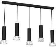 Lampy sufitowe - Lampa Wisząca DANTE, MLP7361, czarny/chrom, 5x8W LED GU10 - miniaturka - grafika 1