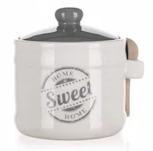Pojemniki kuchenne - POJEMNIK NA SÓL żywność z łyżeczką HOME 400 ml kuchenny ceramiczny - miniaturka - grafika 1