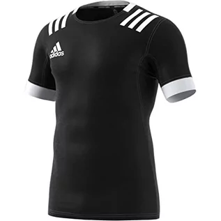 Koszule męskie - adidas Tw 3s Jsy F koszula męska, czarno-biała, rozmiar S - grafika 1