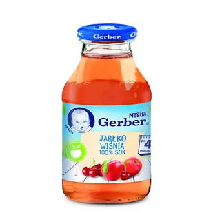 Gerber 100% sok z jabłek i wiśni po 4 miesiącu - Soki i herbatki dla dzieci - miniaturka - grafika 1