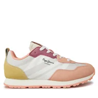 Buty dla dziewczynek - Sneakersy Pepe Jeans Foster Print G PGS30578 Pomarańczowy - miniaturka - grafika 1