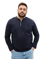 Koszulki męskie - TOM TAILOR Męski T-shirt z długim rękawem, 10668 - Sky Captain Blue, 3XL - miniaturka - grafika 1