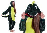 Stroje karnawałowe - Piżama Kigurumi Onesie Dinozaur, Rozmiar XL - miniaturka - grafika 1