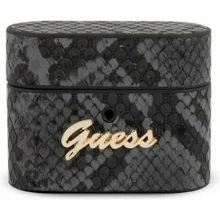 GUESS Etui GUESS Python Collection do Apple Airpods Pro Czarny GUACAPPUSNSMLBK - Akcesoria do słuchawek - miniaturka - grafika 1
