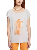 Koszulki i topy damskie - ESPRIT Collection T-shirt damski, 050/pastelowy szary, S - miniaturka - grafika 1