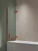 Parawany nawannowe - Parawan wannowy kolor miedziany szczotkowany lewy 120x150 P-0255-WL Nesta Copper Brushed New Trendy - miniaturka - grafika 1