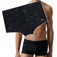 Kąpielówki męskie - ATLANTIC Dopasowane Kąpielówki Męskie Krótkie Szorty Bokserki na BASEN - L - miniaturka - grafika 1