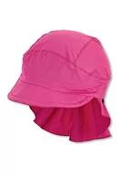 Czapki damskie - Sterntaler Dziewczęca czapka z daszkiem z tasiemkami do wiązania i ochroną karku, różowy (magenta 745), 53 cm - miniaturka - grafika 1