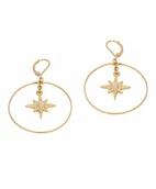 Kokony niemowlęce - KOLCZYKI GWIAZDY KRYSZTAŁY W KOLE (P21/JES/12AU) - miniaturka - grafika 1