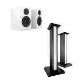 Głośniki i kolumny - Acoustic Energy AE300 głośnik podstawkowy + Stand stojak (komplet) biały - miniaturka - grafika 1
